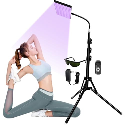 Bräunungslicht Solarium Portable Tanning Lamp für Home Gesichtsbräunung Tageslicht für Gesicht und Körper für zu Hause with Adjustable Stand and Hanging Hooks (L)