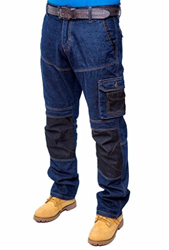 Prime Herren Arbeitshose Herren Cargohose Heer Armeehosen Multi Taschen Pants (BLACK-008, 32W X 32L)