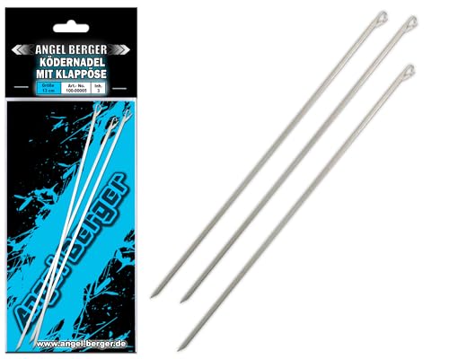 Angel-Berger Ködernadel mit Klappöse 3 Stück Baiting Needle Köder Nadel Werkzeug Angeln
