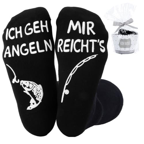Belillpipi Lustige Socken Geschenke für Männer Papa Opa, Angel Socken Beste Geschenk für Fishing Angler Geburtstag Vatertag socken Herren 36-45