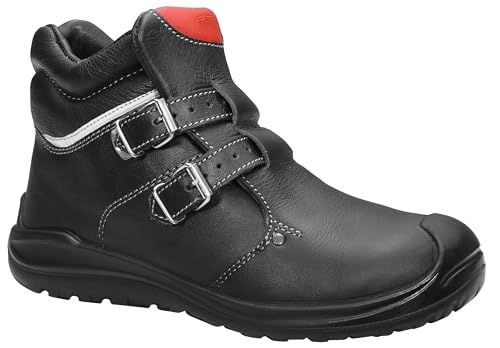 ELTEN Sicherheitsschuhe ANDERSON Roof S3 HI, Herren, Leder, Stahlkappe, leicht, robust, Schwarz/Rot, Größe: 43