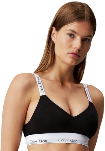 Calvin Klein Damen BH Bralette Lightly Lined Vorgeformt, Schwarz (Black), L