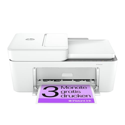 HP DeskJet 4220e Multifunktionsdrucker, 3 Monate gratis drucken mit HP Instant Ink inklusive, HP+, Drucker, Kopierer, Scanner, Mobiler Faxversand, WLAN, Automatische Dokumentenzuführung, Weiß