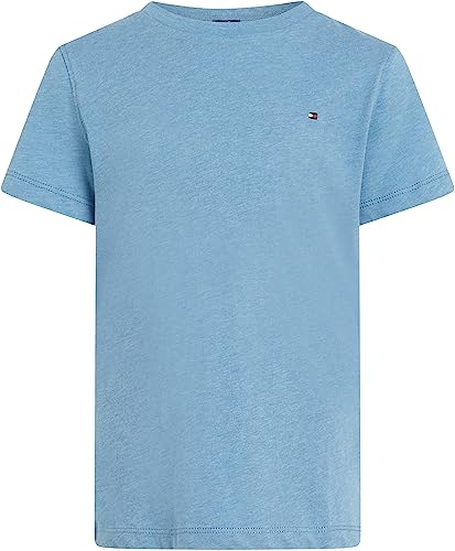 Tommy Hilfiger Jungen T-Shirt Kurzarm Rundhalsausschnitt, Blau (Dark Allure Heather), 16 Jahre