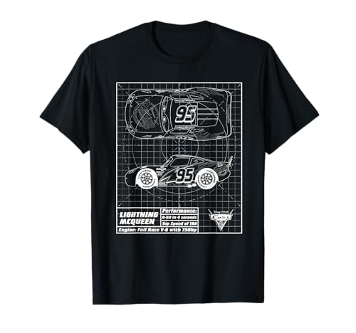 Cars Lightning McQueen Blueprint T-Shirt