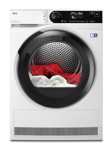 AEG Wärmepumpentrockner 8 kg, Testsieger der Stiftung Warentest, Serie 8000 AbsoluteCare - Wolle- und Seidetrocknung, C, Energiesparend, Trommelbeleuchtung, Knitterschutz, Schontrommel, TR8AMZ68