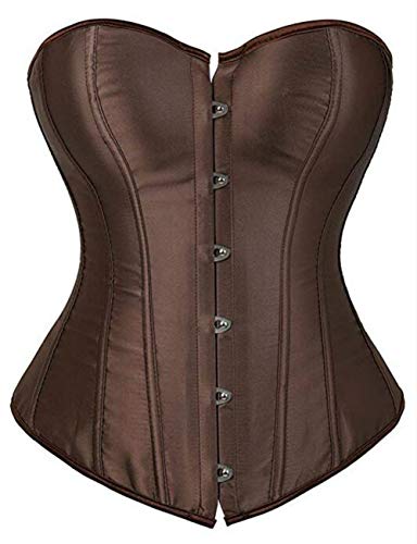 KUOSE Damen Satin Body Shaper Mieder Vollbrust Corsage Top Übergrößen S-6XL