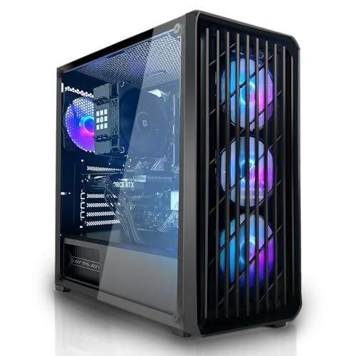 SYSTEMTREFF High-End Gaming PC AMD Ryzen 7 8700F 8x5GHz | Nvidia RTX 5060 TI 16GB DX12 | 1TB M.2 NVMe | 32GB DDR5 RAM | Windows 11 | WLAN Desktop Computer Rechner für Gamer, Zocker & Streamer