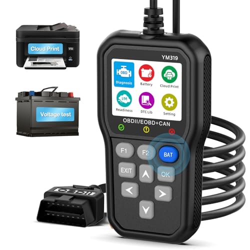 Gkstly OBD2 Diagnosegerät Auto Auslesegerät Auto OBD EOBD Diagnose Fehlerauslesegerät Lesegerät mit Vollständigen OBDII Funktionen DE Sprache OBD2 KFZ Diagnosegerät für Alle Fahrzeuge seit 2000
