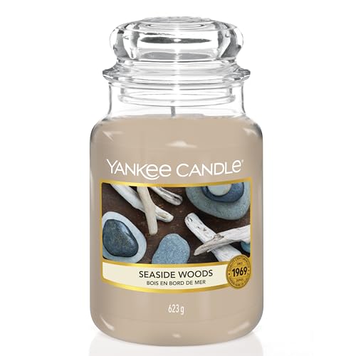 Yankee Candle Duftkerze im Glas (groß) | Seaside Woods | Brenndauer bis zu 150 Stunden | Perfekt zum Muttertag | Geschenke für Frauen