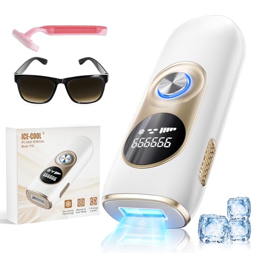 Luckice IPL Geräte Haarentfernung mit Kühlfunktion & 999.999 Lichtimpulse – Laser Haarentfernung mit 5 Energiestufen,Dauerhafte und Schmerzfreie Haarentfernungsgerät für Damen/Herren/Beine/Bikini