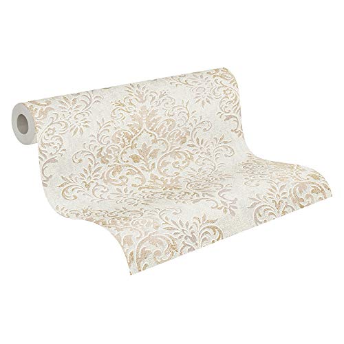 A.S. Création Livingwalls Vliestapete Jette Joop Tapete mit Ornamenten barock 10,05 m x 0,53 m beige braun metallic Made in Germany 339244 33924-4