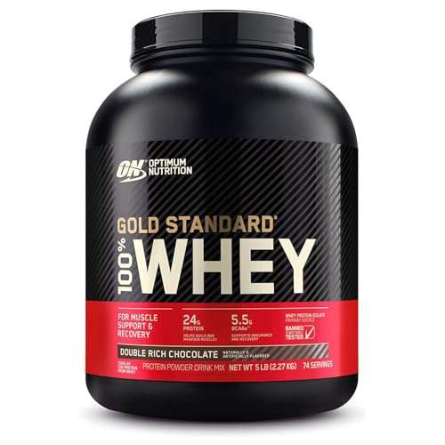 Optimum Nutrition Gold Standard 100% Whey, Proteinpulver, Geschmack Double Rich Chocolate, 2.26kg, 73 Portionen