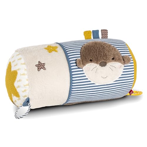 Fehn Krabbelrolle Otter – Krabbel-Hilfe im lustigen Otter-Design mit Spielfunktionen – fördert Motorik, Koordination & Babys Sinne – für Babys & Kleinkinder ab 0+ Monaten