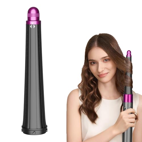 Langer Lockenwickelaufsatz für Dyson Airwrap HS01 HS05, 20-36mm, Das Neue Konische Design, Lockenfässer, Befestigungsteile (Rosenrot)