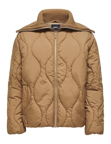 ONLY Damen ONLVANORA Quilted Jacket OTW Jacke, Braun, M