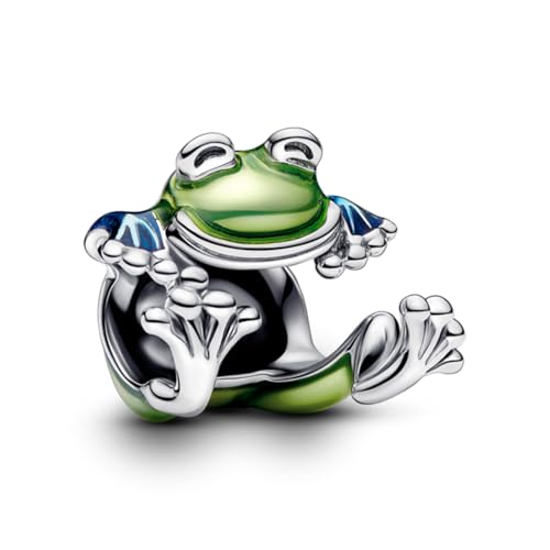 PANDORA Moments Kletternder Frosch Charm aus Sterling Silber, Kompatibel Moments Armbändern, 7793342C01