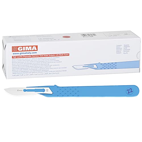 GIMA - Sterile Einweg-Skalpelle, Standardmodell, Nr. 22, 10er-Pack, 27066