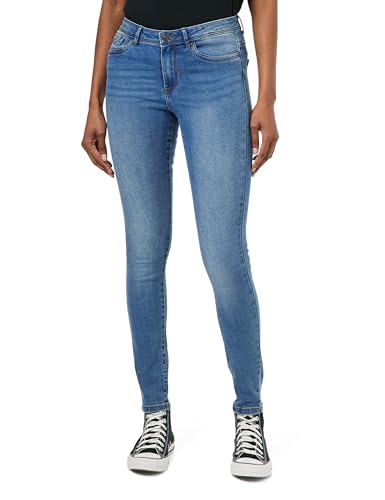 VERO MODA Damen Vmtanya Mr Piping Vi349 Noos Skinny Jeans, Blue Denim, XL 34L EU