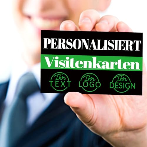 Visitenkarten Personalisiert Visitenkarten Erstellen 100 Stück beidseitiger Druck mit Ihrem Logo Karten für Kleinunternehmen – Individuelle Visitenkarten