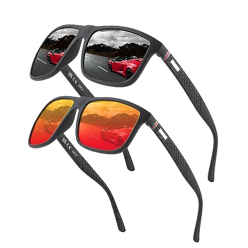 Perfectmiaoxuan Polarisierte Sonnenbrille Herren/Damen ; Vintage/Klassisch/Elegant Brillengestell; HD-Pilotobjektive; Golf/Fahren/Angeln/Reisebrille/Outdoor-Sportarten Mode Sonnenbrille