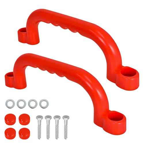 Haltegriffe Spielturm - Wetterfeste Sicherheitsgriffe mit Griffmulden, Klettergriffe Kinder Outdoor, Robuster HDPE Kunststoff, Klettergriffe Kinder Indoor & Outdoor