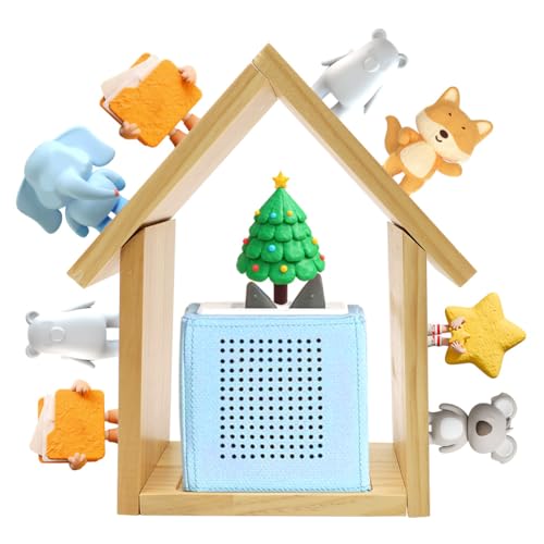 Tutamaz für Tonie Regal, Regal Box Magnetisches Dreieck Wandmontage aus Holz Wandregal Kinderzimmer Holzregal zum Aufhängen für Hörfiguren Aufbewahrungsregal für Figuren Kinderzimmer Babyzimmer