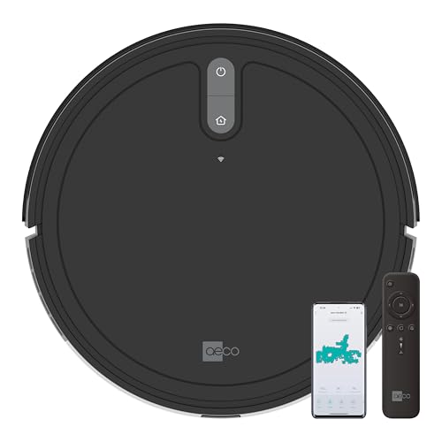aeco X3 VacuBot Staubsauger-Roboter Saugroboter (5000Pa Saugkraft ideal für Tierhaare, Teppiche u. Hartböden, Gyroscope Navigation, bis zu 160min Akkulaufzeit, Fernbedienung, App)