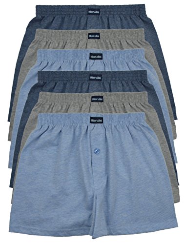 MioRalini TOPANGEBOT Boxershorts farbig weich & locker in neutralen Farben klassischen Unifarben Herren Boxershort, 6 Stück Set 2, XL-7