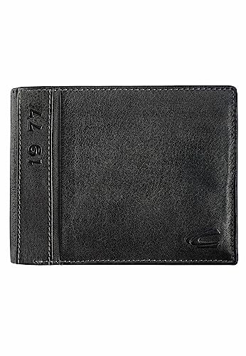 camel active Melbourne Herren Geldbörse Querformat Leder Mittelgroß Schwarz