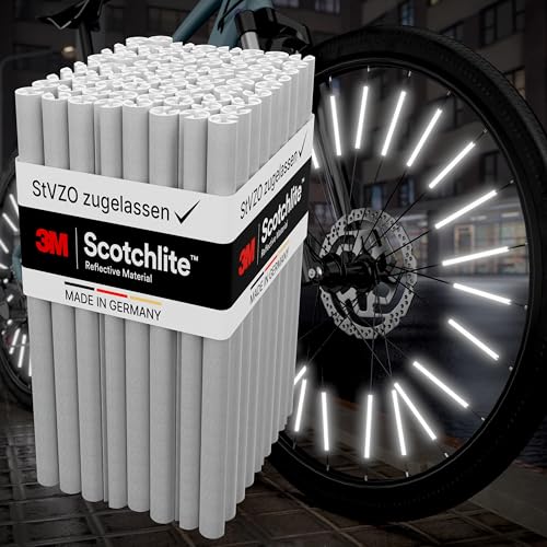 Speichenreflektoren [mit ORIGINAL 3M™-Reflexmaterial] super hell I mit StVZO Zulassung I einfache Montage I Fahrrad Speichen Reflektoren I Fahrrad Reflektoren I Katzenaugen Alternative (36 Stück)
