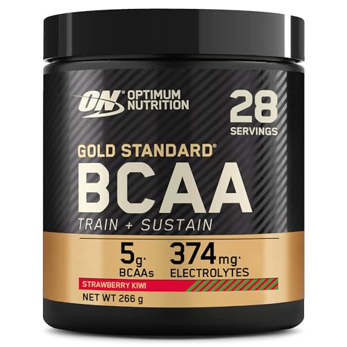 Optimum Nutrition Gold Standard BCAA Pulver, Geschmack Strawberry Kiwi, 266g, 28 Portionen