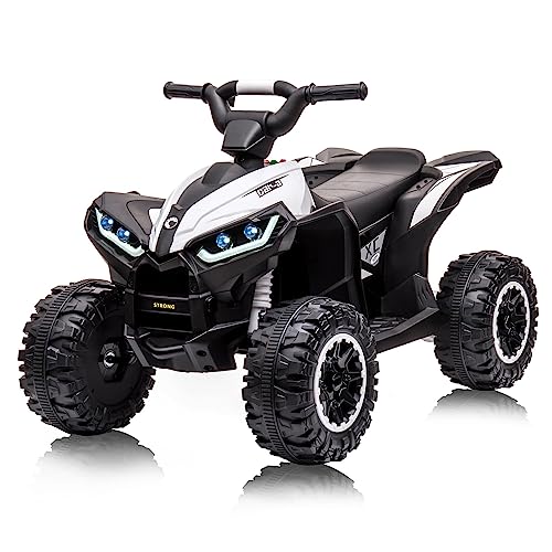 Garvee Kinder Elektroquad 12V, Elektroauto mit Fernbedienung,Musik,LED-Leuchten,Elektro-Quad für Kinder 3-6 Jahre alt