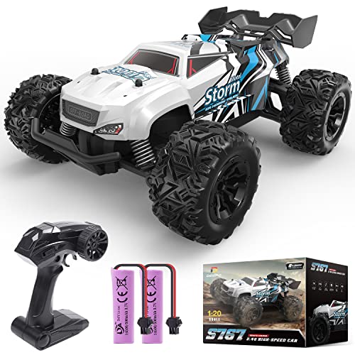 DEERC RC-Auto, 2,4GHz Offroad ferngesteuertes Auto für Kinder/Anfänger, All-Terrain-RC-Truck Rock Crawler mit 2 wiederaufladbaren Batterien, Ferngesteuerter Monstertruck für Jungen, Mädchen