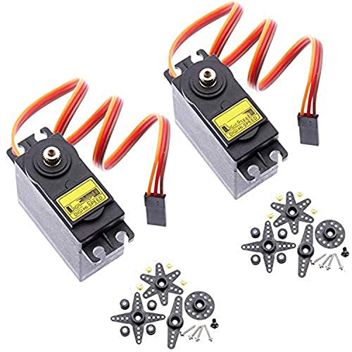 ZHITING 2Pcs Analoges Servo Servo 20KG Hochgeschwindigkeitsmoment Digitaler Servomotor für Smart Car Robot Boat RC Hubschrauber (Steuerwinkel 180)