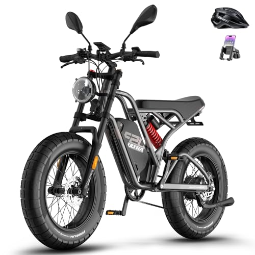 Fafrees F20 Ultra E Bike 20 * 5.0 Zoll Elektrofahrrad, 48V 25Ah Akku City E-Bike Dicke Reifen, Fatbike Motor 79N.m Torque, Mountainbike Reichweite bis zu 80-140Km (Grau)
