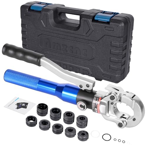 AMZCNC Profi Presszange V-Kontur Und TH-Kontur, für Kupferrohr Und Verbundrohr Backeneinsätze V12 V15 V18 V22 V28 Und TH16 TH20 TH26 TH32 incl