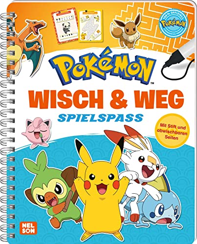 Pokémon Activity-Buch: Wisch & Weg - Spielspaß: Mit Stift und abwischbaren Seiten | Malbuch für Jungen und Mädchen ab 4 Jahren