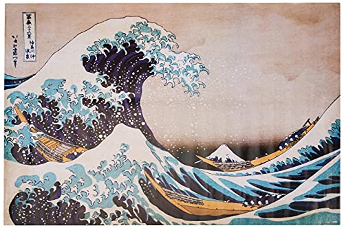 Grupo Erik Die große Welle vor Kanagawa von Hokusai - Japan Deko - Kunstdruck - Deko Wohnzimmer oder Deko Schlafzimmer - Zimmer Deko - Größe : 61 x 91, 5 cm - Originales Geschenk - Offizielle Lizenz