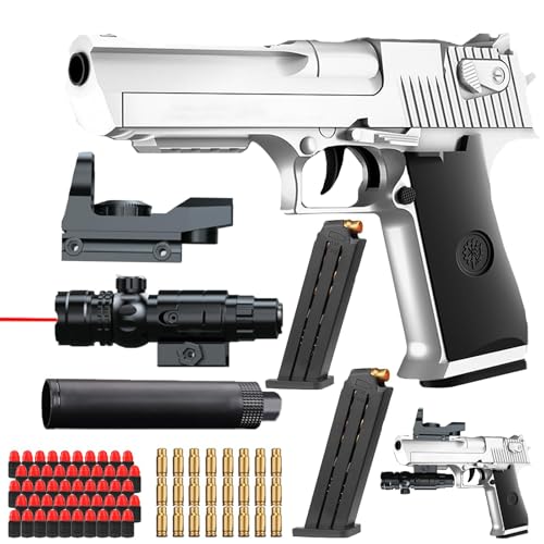 Bybykoi Spielzeug Pistole Kinder Pistole Wüstenadler M1911 for Kinder,Spielzeugpistole Schaumstoff-Blaster Toy Gun