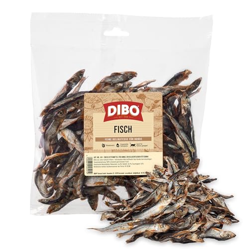 DIBO Fisch 200g-Beutel | Sprotte | Baltic Hering, getrocknet, Snack oder Leckerli für Hunde, Barf Topping, Hundefutter | wertvolle Omega-3- und Omega-6-Fettsäuren | als Snack für Katzen geeignet