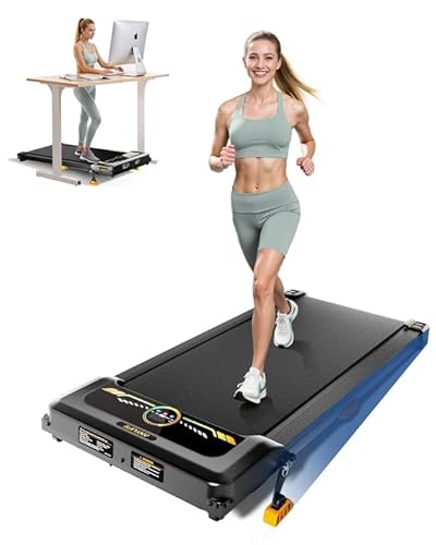 Anylife Laufband mit 10% Steigung, 1-6 km/h Laufband für Zuhause,Under Desk Treadmill,2.5HP Walking Pad für Zuhause & Büro,Doppelter Stoßdämpfung Bis 150kg ,Schwarz