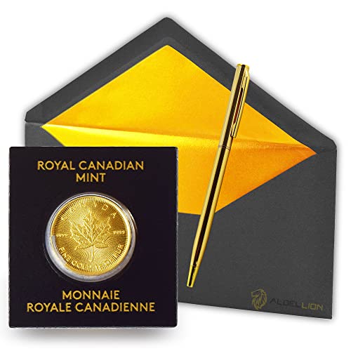 1g Royal Canadian Mint Maple Leaf Gold-Münze, 999.9 Feingold, Echtheitsgarantie + Albellion® Kugelschreiber gratis