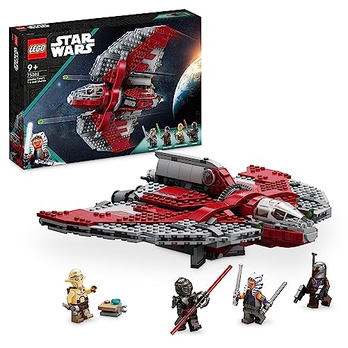 LEGO Star Wars Ahsoka Tanos T-6 Jedi Shuttle Set, baubares Raumschiff-Spielzeug mit 4 Minifiguren inkl. Sabine Wren und Marrok mit Lichtschwertern, Geschenk für Fans der Ahsoka-Serie 75362