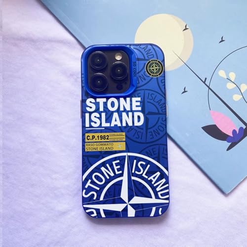 Generisch Stylische Handyhülle für iPhone 13 bis 16 (Verschiedene Modelle). (Blau, iPhone_16_pro_max)