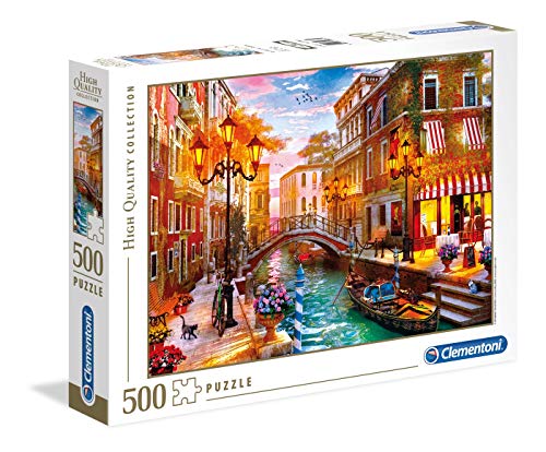Clementoni 35063 Sonnenuntergang über Venedig – Puzzle 500 Teile ab 9 Jahren, buntes Erwachsenenpuzzle mit kräftigen Farben, Geschicklichkeitsspiel für die ganze Familie, schöne Geschenkidee