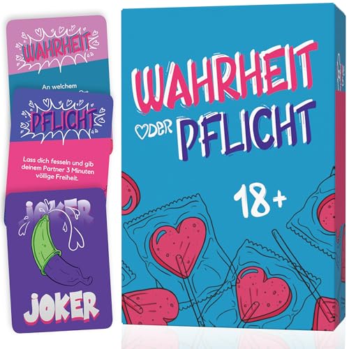 Wahrheit oder Pflicht - Paar Spiele für Paare, Erotik, Sex Spielzeug für Paare, Liebe Kartenspiel, Jahrestag Geschenk für Ihn & Sie, Partner Geschenke, Erotikspiele Freund, Sexspielzeug Pärchen Spiel