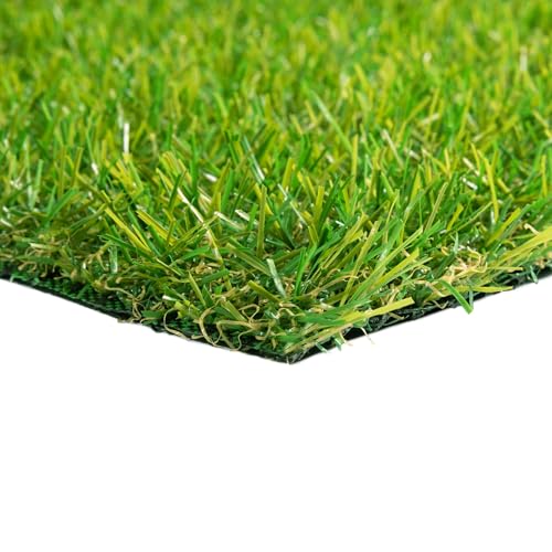 Steffensmeier Kunstrasen Springfield | Sonnenstunden: 15.000 | 18 mm | Outdoor |Balkon, Garten | Meterware Grün, Größe: 100x100 cm