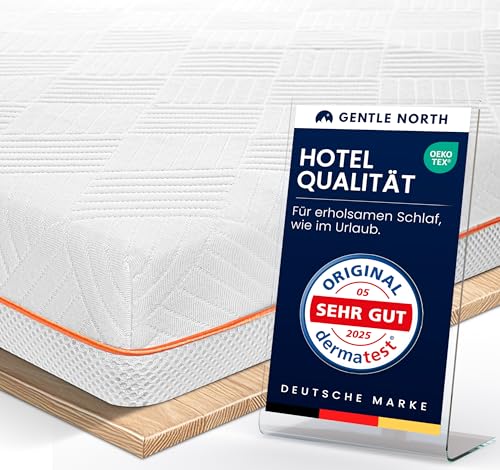 Hochwertiger Topper 90x200cm 7cm hoch - H2/H3 Matratzentopper mit weicher Gel-Memory- und stützender Komfortschicht - Ökotex 100 Zertifiziert - Bezug atmungsaktiv & waschbar