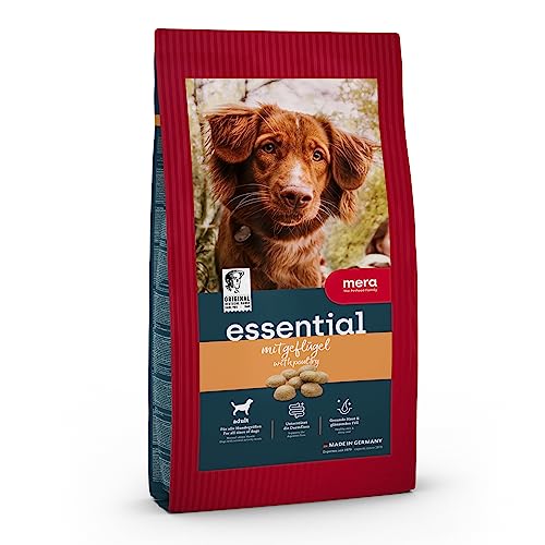 mera Essential Geflügel Hundefutter für ausgewachsene normal aktive Hunde, Trockenfutter 2kg